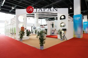 海外展示会向け映像照射